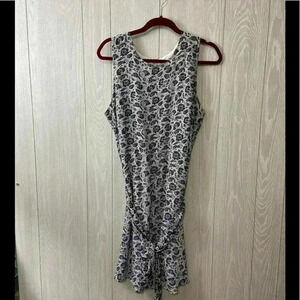 Gap Black and White Dress With tie Size XL